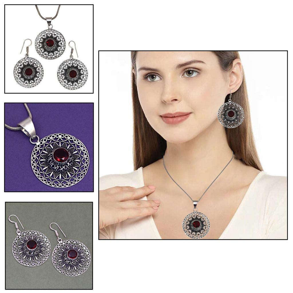 Přívěsek Granát Sterlingové Šperky Drahokam Pozlaceno Přírodní Červený