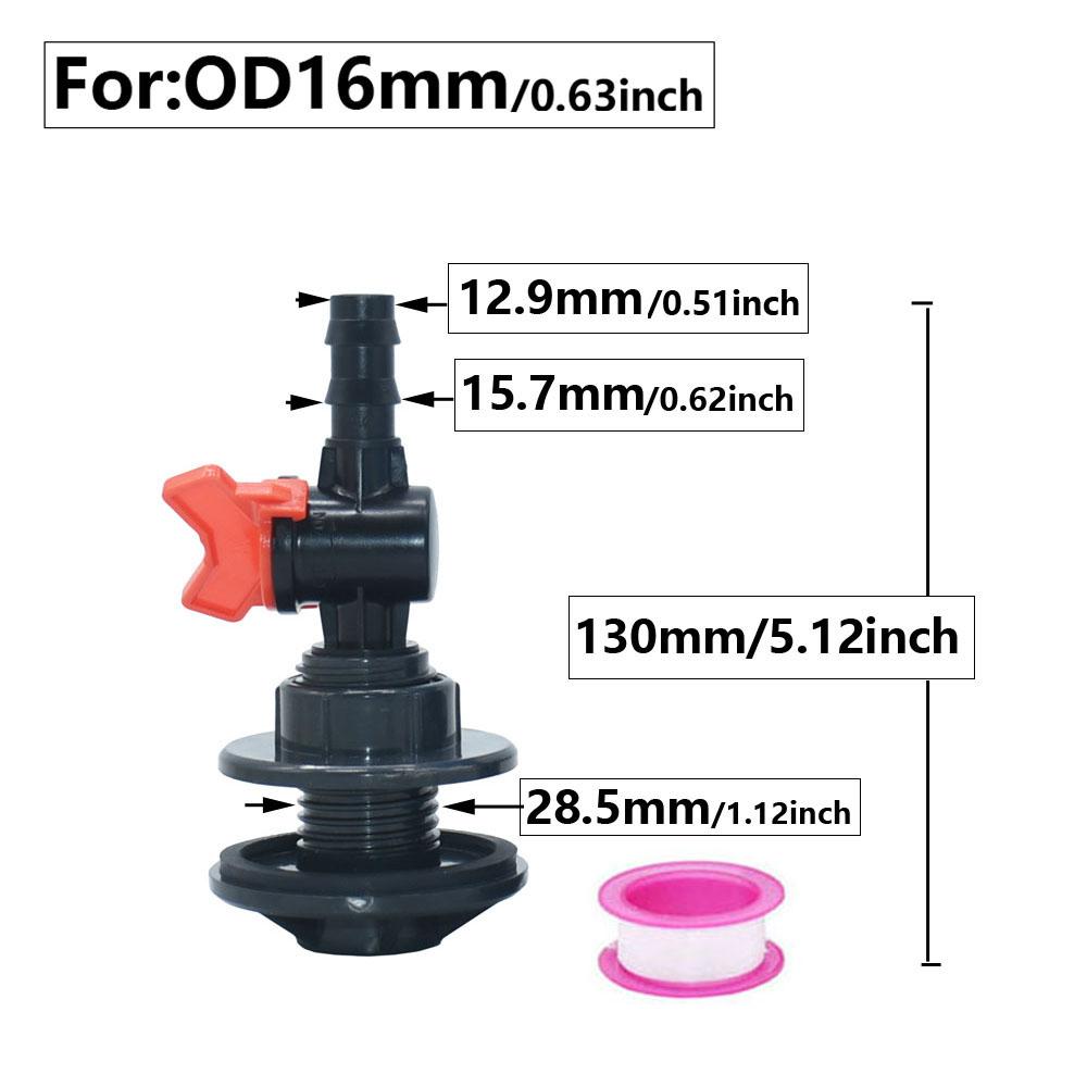 

16mm 20mm Water Tank Valve Adapter Fitting IBC Tank Tap Adapter Garden Pe Hose Quick Connectr Faucet