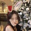 Korean Flocked Rabbit Ears Headband – Christmas Edition for Women