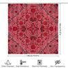 Red Floral Shower Curtain With Ladybug Pattern Waterproof Bathroom Decoration For Home Decor Kitchen Linen