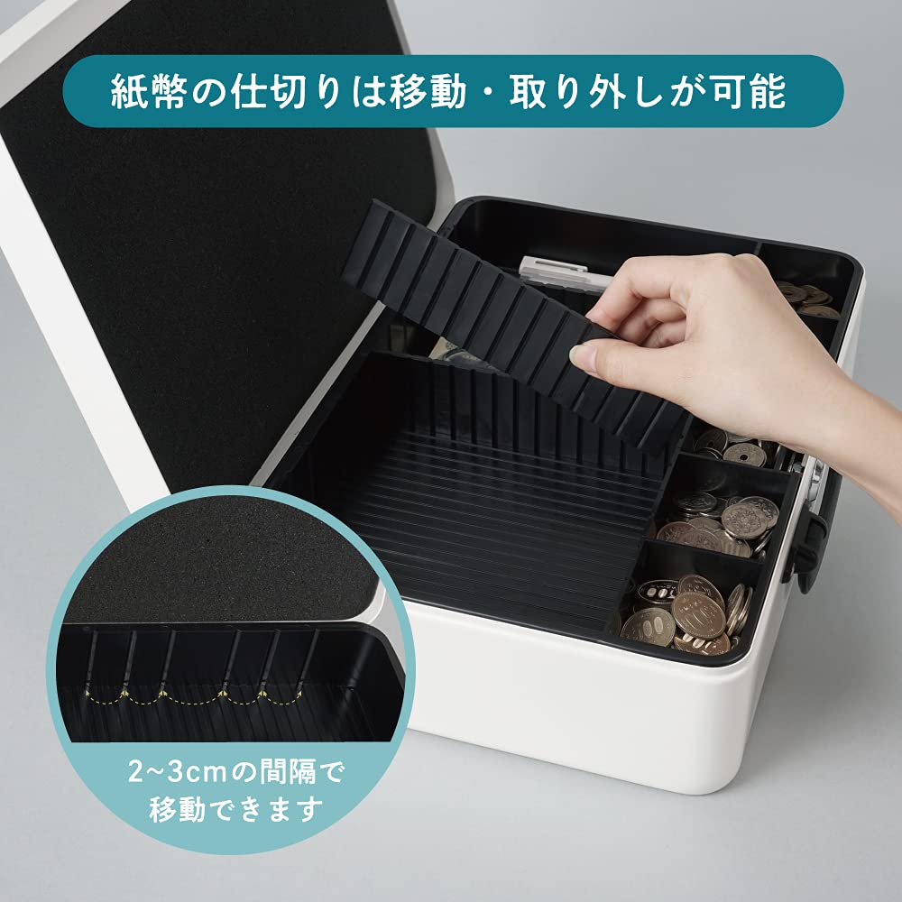 Carl Office Equipment MR-2700 Portable Cash Box, Attache Case Style, Simple Cash Register with Cylinder Lock