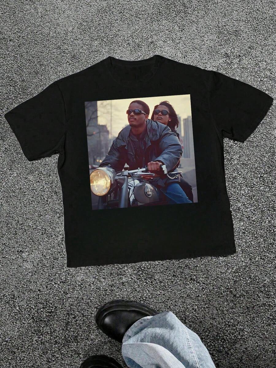 

Men s Motorcycle Rider Graphic Print T Shirt Ride Together 100% Cotton Tee Streetwear Casual Short Sleeve T Shirt S разноцветный