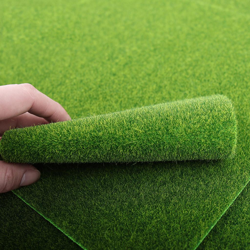 Grüne Simulationsmatte, Moospflanze Beflocktes Moos Dekorative Matte, Mikro-Bonsai Topfpflanze Pflaster