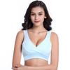 Comfortable Wireless Tank Style Maternity Cross Front Nursing Bra For Sleep Yoga