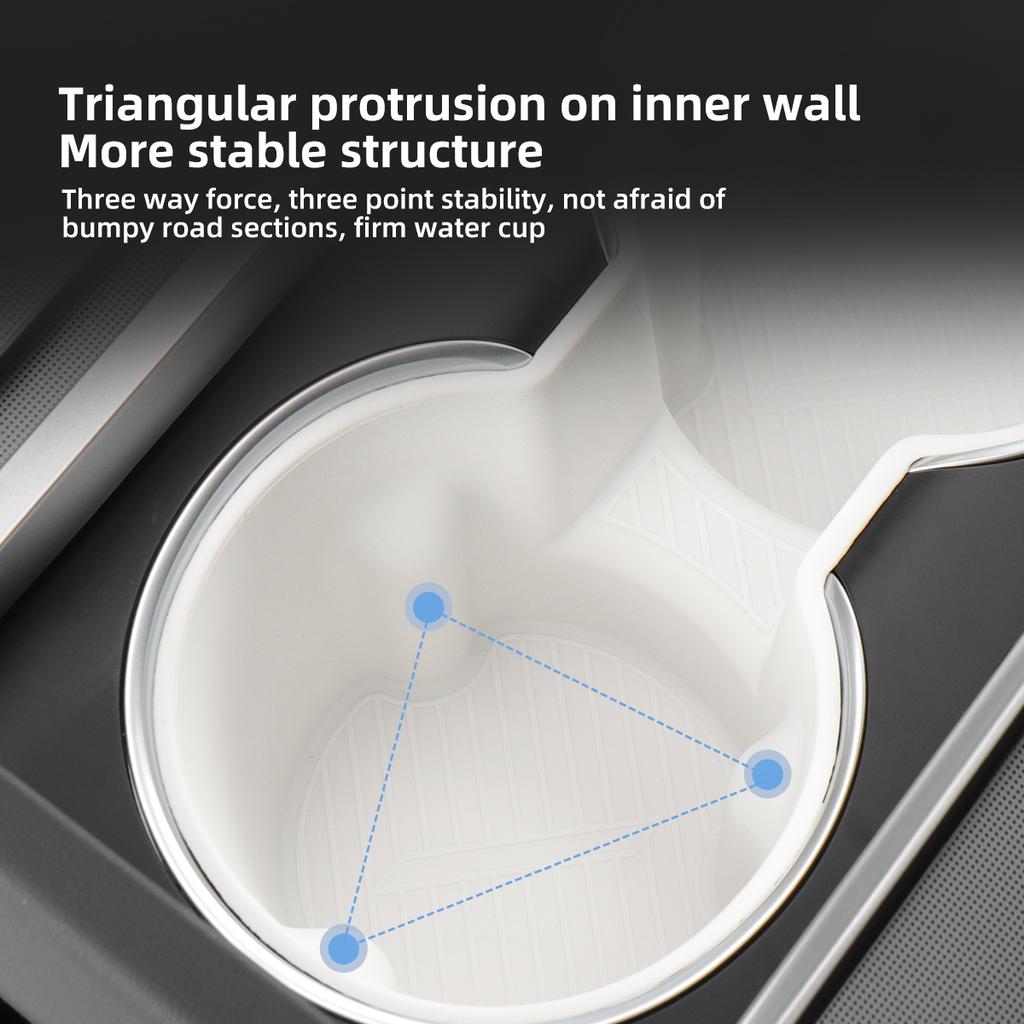 Water Cup Holder For Tesla Model3 Highland 2025 2025 Central Control Drinks Holder Rear Seat Water Cup Cover Car Accessories