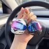 Color Gradient Key Pendant Matte Bag Charm Cool Motorcycle Helmet Keychain Biker Lovers