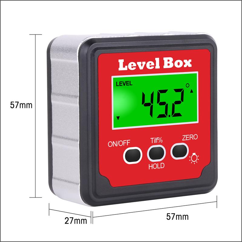 Магнитный Угломер Угломер Угломер Инклинометр Клинометр Угломерная Коробка Уровень Электронный Цифровой ЖК-дисплей Подсветка