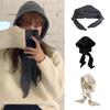 Fashionable Women Knitted Hat with Neck Coverage Unisex Teenager Protable Hat for Winter Sports and Leisures