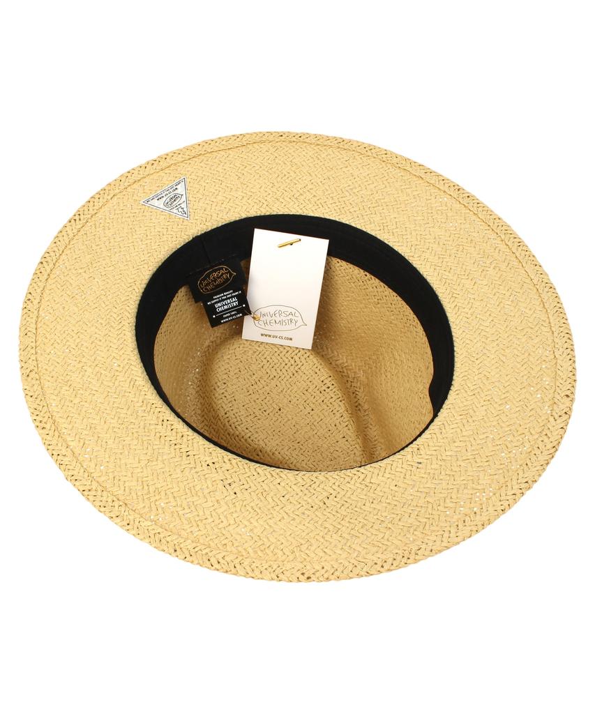 Yunibeosyeolkemiseuteuli Stripe Line Summer Beige Fedora - Big Size Summer Fedora