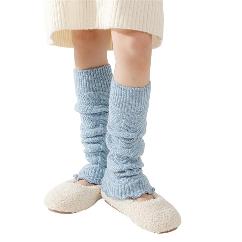 Kids Glittering Ankle Socks Reusable Heat Leggings Breathable Textured Fabric Play date Outfit Essential Easy Care