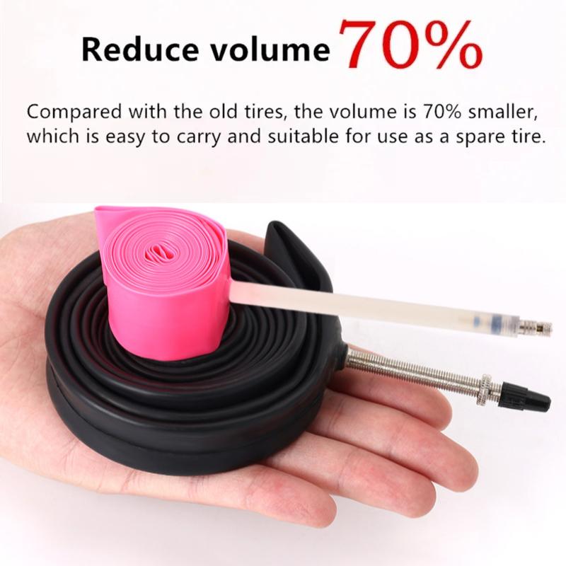 1Pcs Ultralight 28g Bike TPU Inner Tube 700X18 25 28 32 Road Bicycle TPU Material Tire 65mm Length French Valve