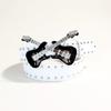 Unisex Gothicism Leather Belt Comfortable Elastic Waist Belt Stretchable Belt for Music Festivals