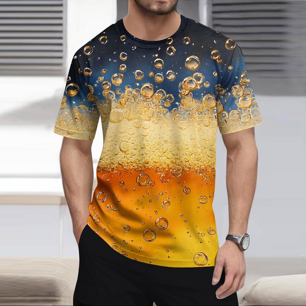 Men'S Fashionable T-Shirt, Street Casual Short Sleeved Clothing