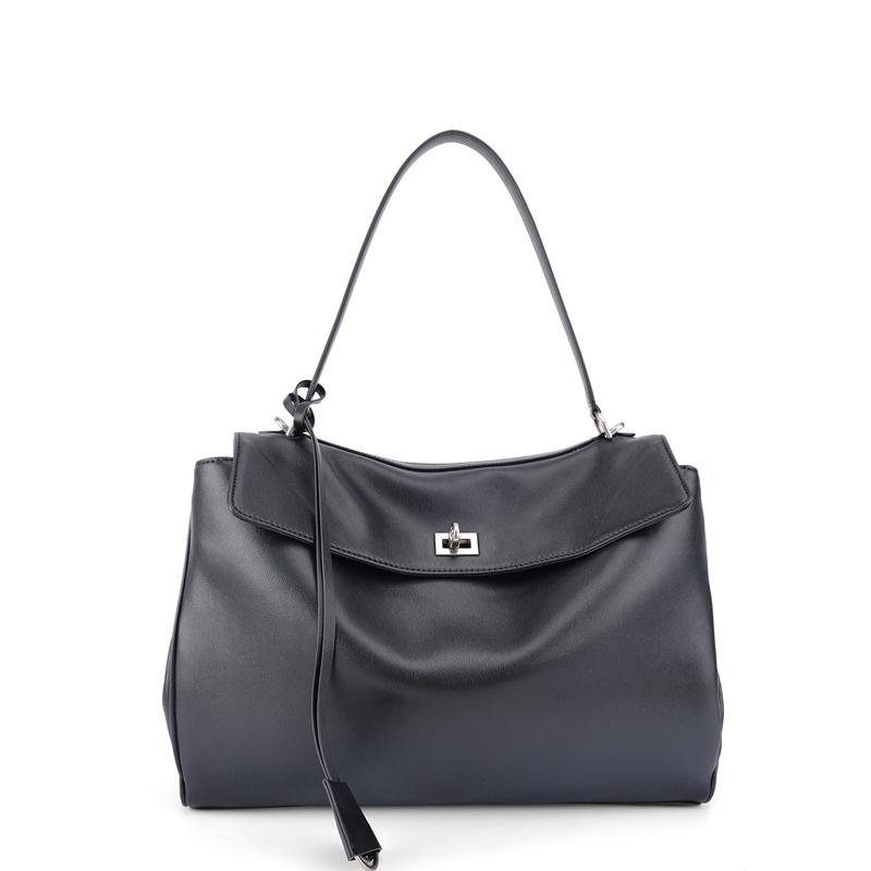 Women's Genuine Leather Large Capacity Solid Color Tote Bag 2026 New Fashion Leather Shoulder Bag Casual Ladies Commute Handbag