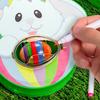 1 Set DIY Egg Toys Manual with Pen Hand-eye Coordination Color Cognition Brain Development Entertainment Smooth Easter Egg Machine Drawing Toys Gift