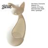 Minimalist Desktop Decorations Abstract Sleeping Cat Statue 3D Printed Matte White Hollow Ornament for Figurines Desk Tabletop Decor Mini