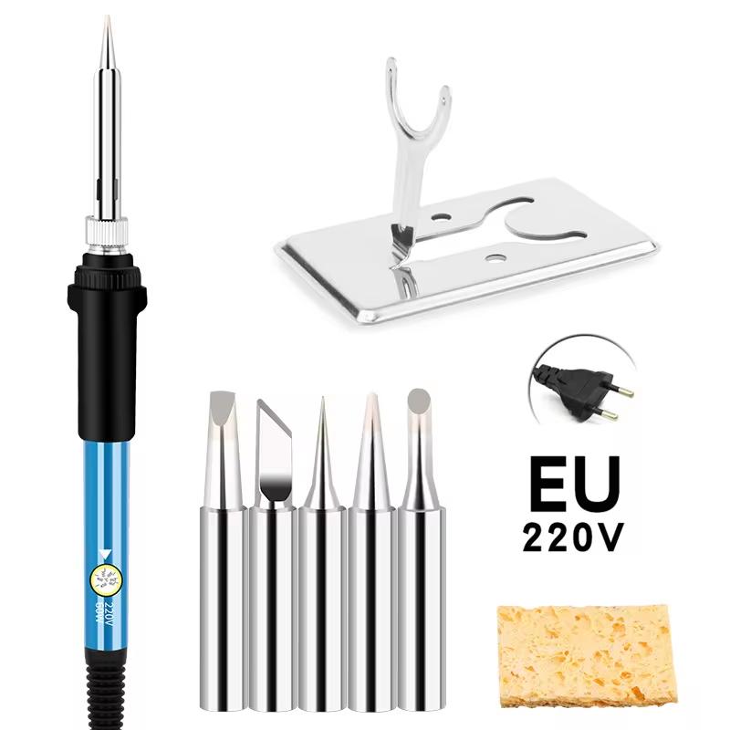 60W Electric Soldering Iron EU/US/UK Plug Temperature Adjustment Soldering Iron Household Electronic Welding Repair Tool