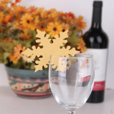 50pcs Snowflake Wine Table Wedding Party Decor