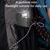 Magnetic LED Flashlight Pocket Flashlight Rechargeable Magnetic Keychain Work Light 180° Rotating Waterproof Outdoor Emergency