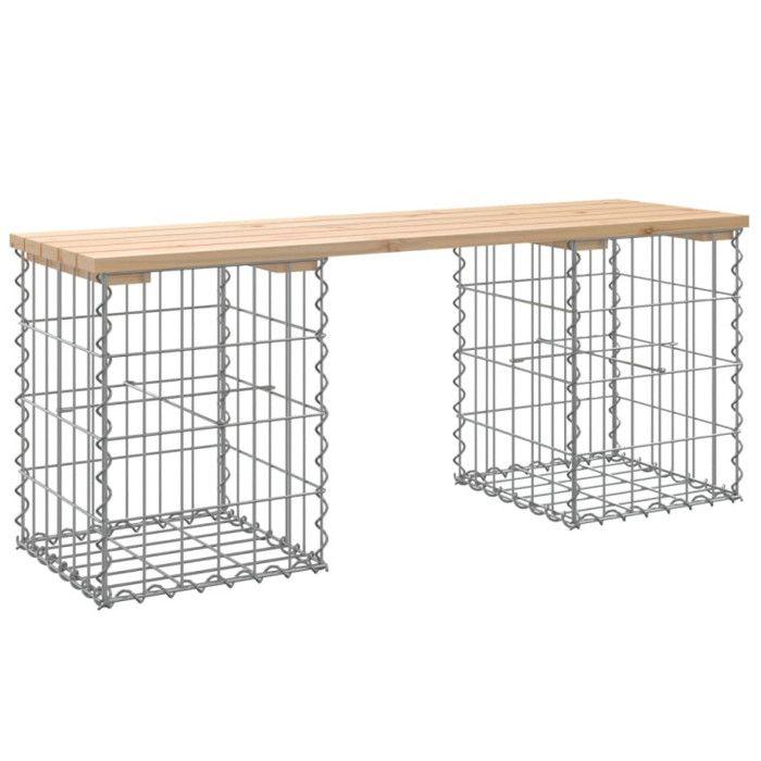 VidaXL Banc de jardin design de gabion 103x31x42 cm bois massif de pin 834329