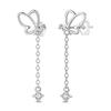 925 Silver Hoops Earrings Starlight Crystal Pearl Bow Sun and Moon Earring With Zirconia Fashion Jewelry for Women Girl
