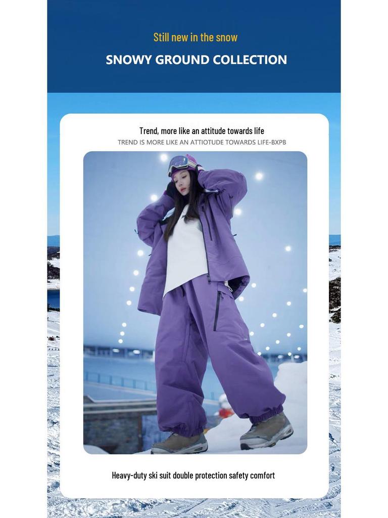 Eisgrad Wasserdichter Skianzug: Warm, Samtgefüttert für Damen und Herren, Ideal für Herbst-/Winter-Outdoor-Aktivitäten