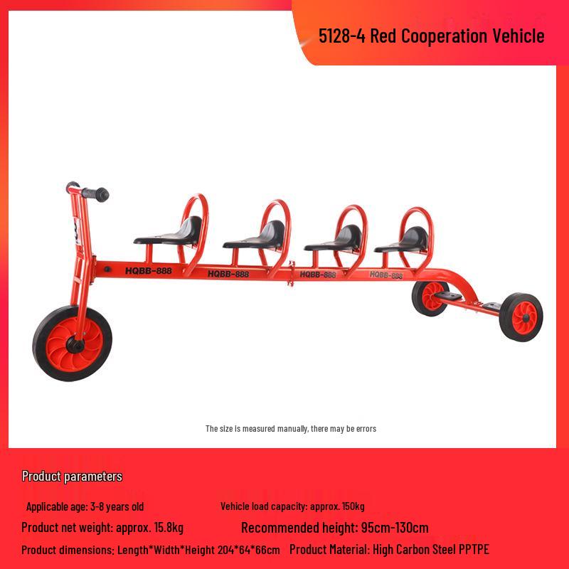Children's Double Pedal Tricycle with Basket for Outdoor Play