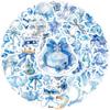 10/30/60pcs Blue Cute Cartoon Coquette Aesthetic Stickers INS Style Decals Kid Girl DIY Scrapbook Laptop Guitar Sticker Toy Gift