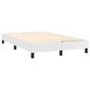 Box Spring Bed Frame White 120 x 200 cm Faux Leather