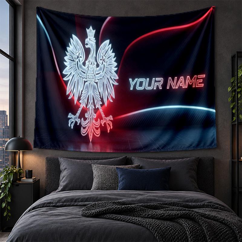 Personalized Tapestry Wall Hanging Poland Football Pattern Art Background Cloth