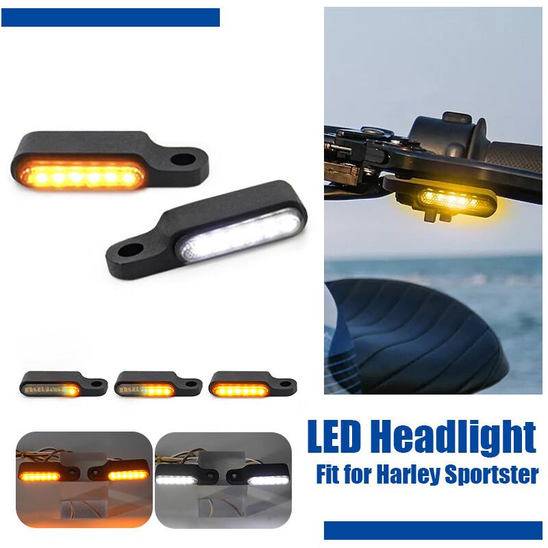 Handlebar LED Turn Signals Blinker Running Light 2pcs Fit For Harley Sportster