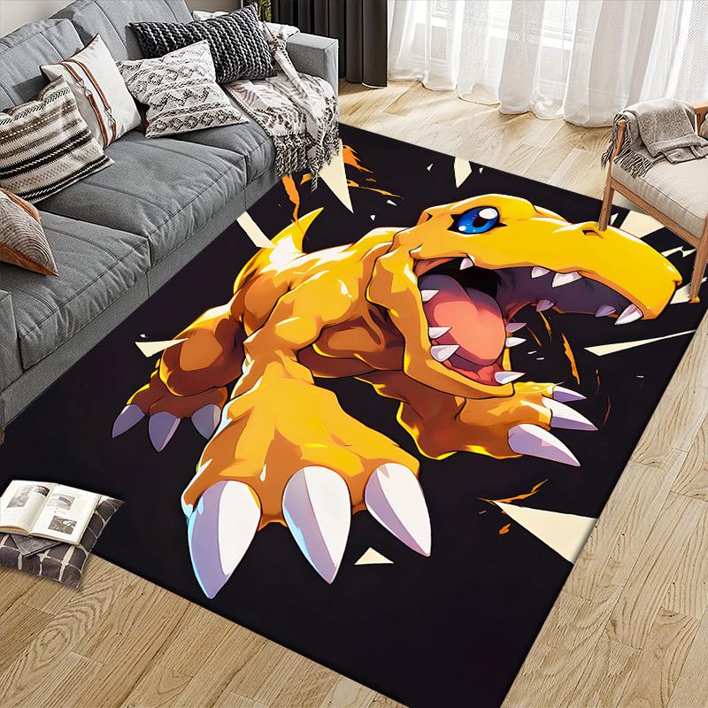 Digimon Agumon Theme Area Rug, Digimon Fan Soft Carpet, Ideal Gift.chl
