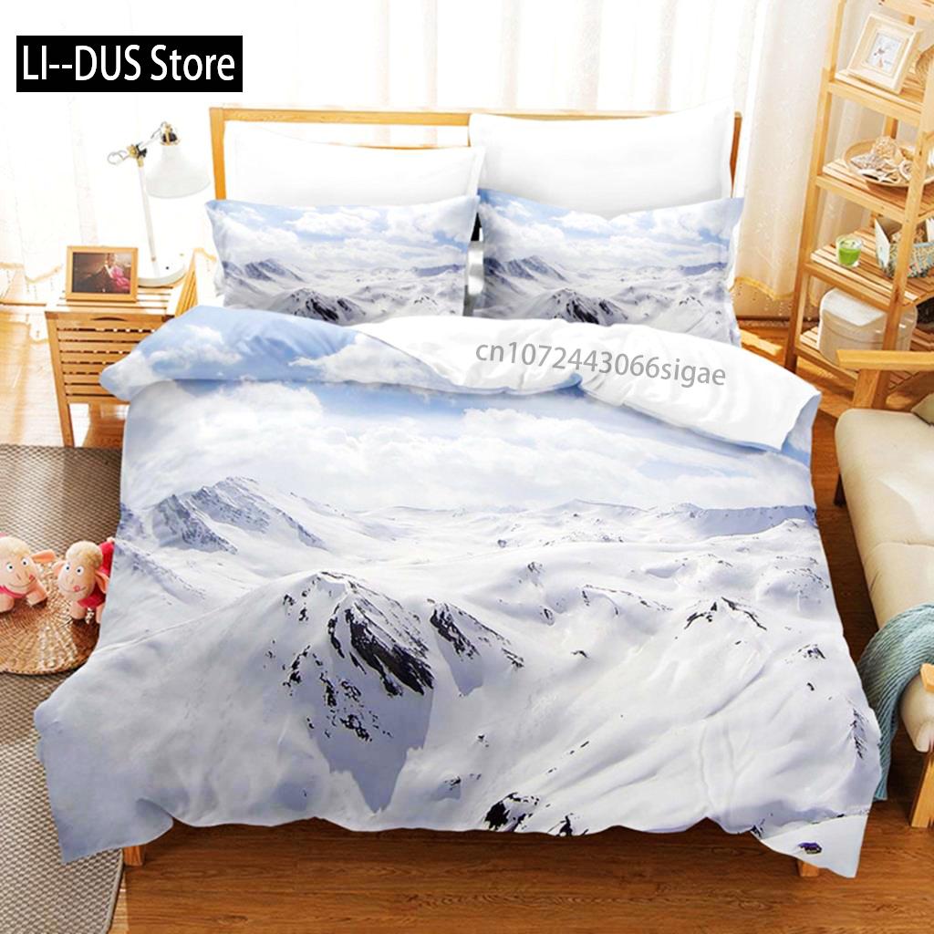 Snow Scene Bedding Set Duvet Cover Sets 3d Bedding Digital Printing Queen Size Bedding Set Fashion Design
