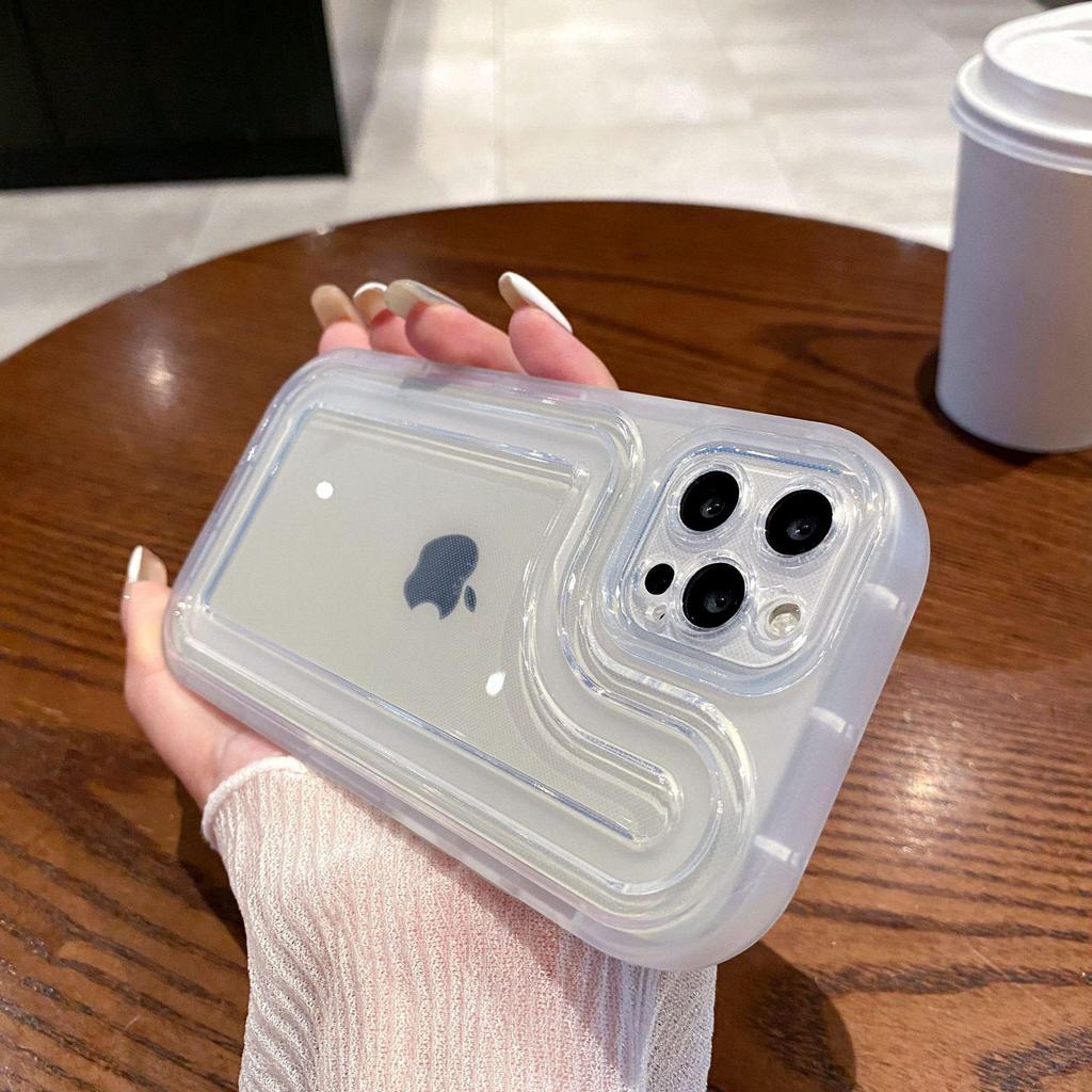 Apple 16PRO Transparent Case for iPhone 12/7P - Full Coverage, Anti-Drop, TPU Protection