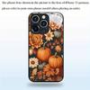 Autumn Pumpkin Flowers Pattern Tempered Glass Phone Case For Samsung Galaxy S23 S24 S25 S26 Ultra Plus FE Shockproof Cover