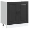 VidaXL Meuble bas pour évier Kalmar noir 80x46x81,5 cm bois ingénierie 853448