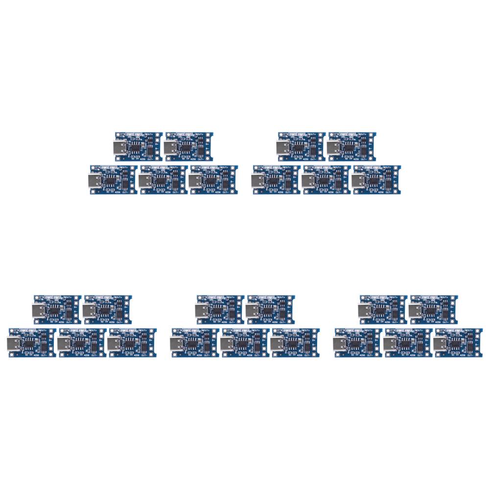 30-100pcs TP4056 Lithium Battery Charger Module 1A Portable Battery Charger Panel Type C 4.5V-5V for Lithium Batteries