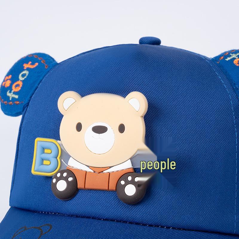 Little Bear Duckbill Hat: Trendy Korean-Style Sun Cap for Boys & Girls, Perfect for Spring & Autumn