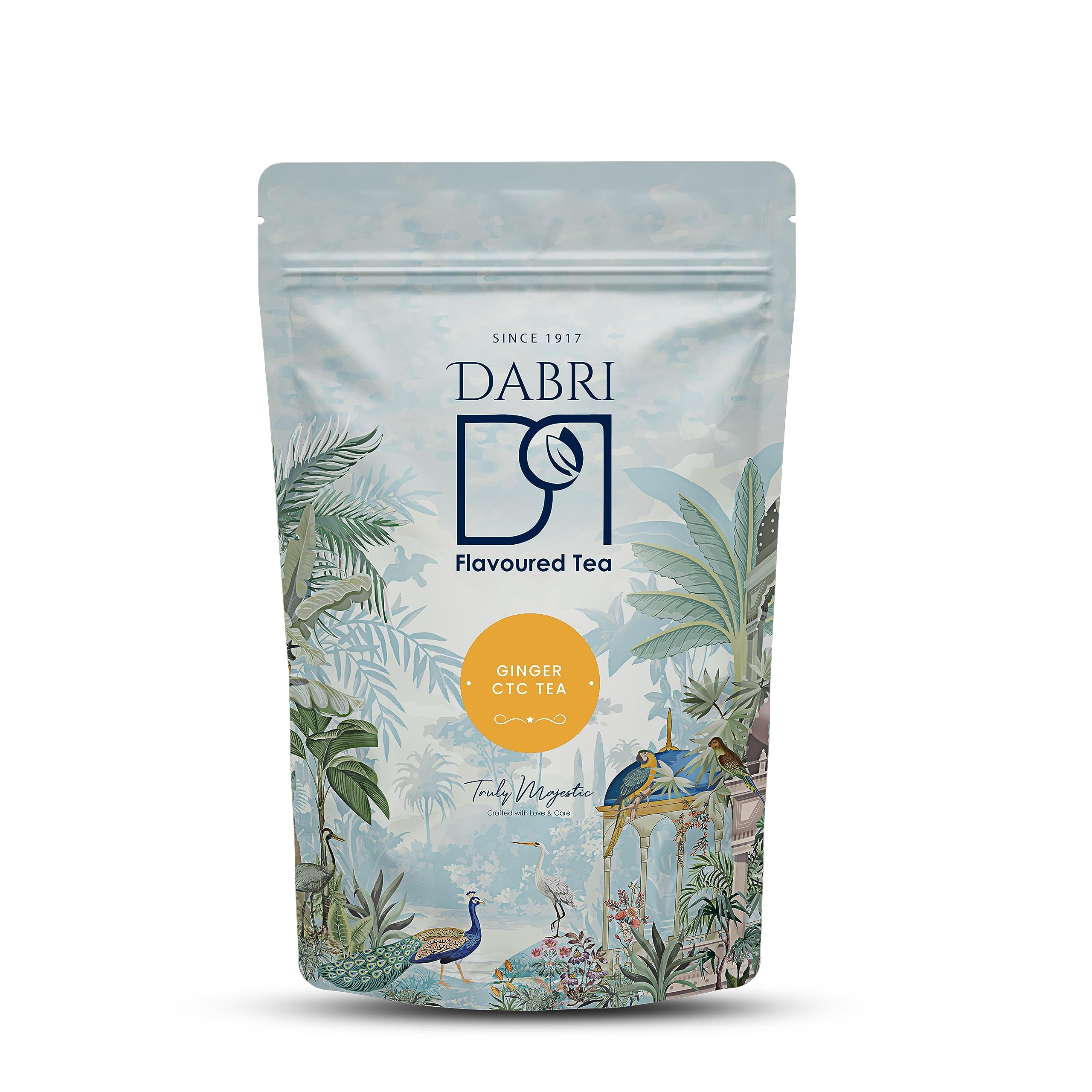 DABRI Ginger Premium CTC Tea 250gm Pouch | Adrak chai powder | Natural dried ginger | No preservatives | Promotes better blood circulation