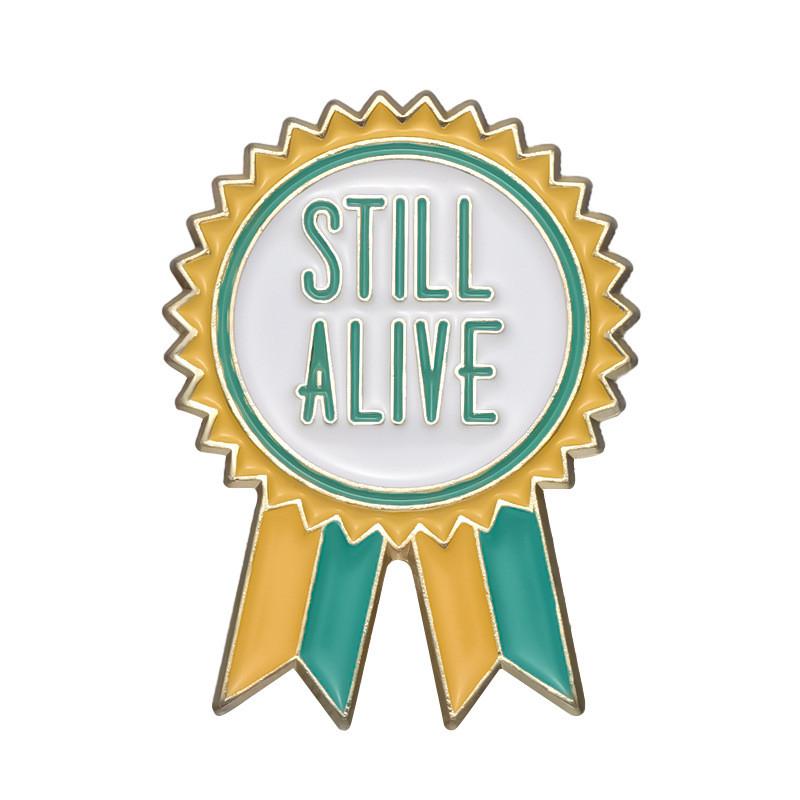 Creative Colorful Cartoon Medal Alloy Brooch Cute Animal And Letter Design Pins