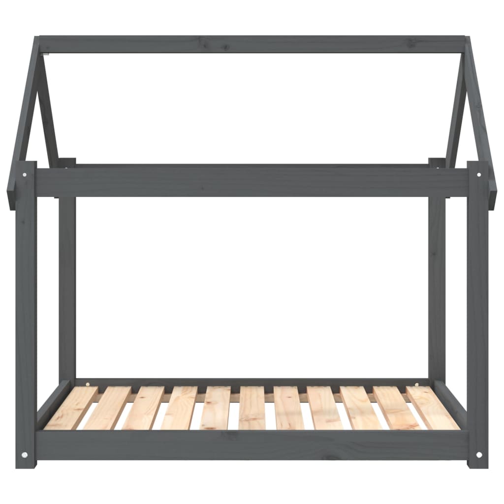Vidaxl Dog Bed, Grey, 101X70X90 Cm, Solid Pine Wood