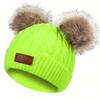 New Kid Hat Children Double Pompom Winter Hat  Cute Knitted Hat For Girls Boys Casual Girls Hat Baby Beanie Cap