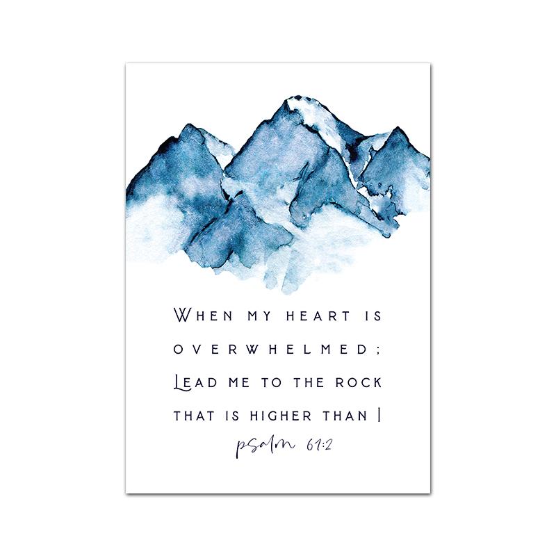 Bible Verse Psalm 91:4 Poster Canvas Art Prints , Birds Feathers Scripture Christian Quotes Canvas Painting Wall Art Home Decor