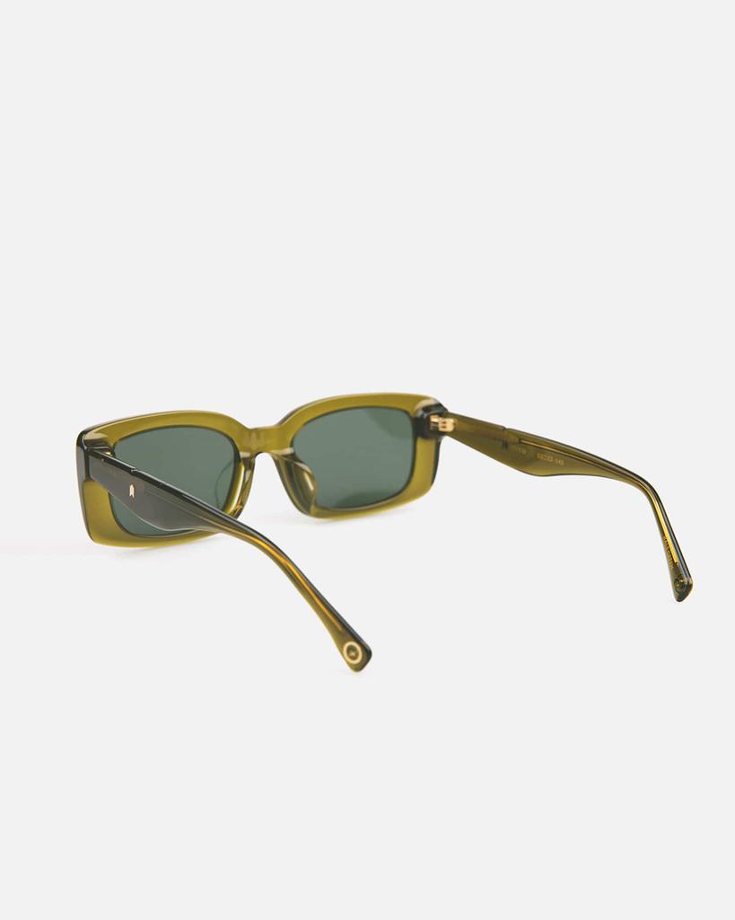 Seupeulingseuteulingseu Semi-Slim Rectangular Sunglasses Page 505 [Kale Green]