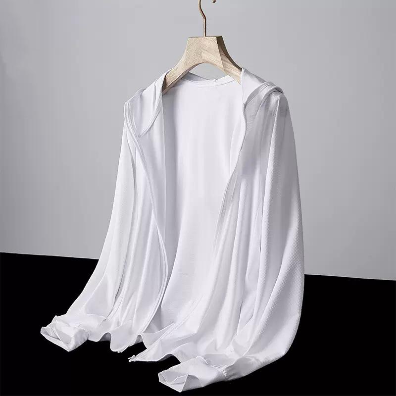 Summer Ice Silk Fishing Sun Protection Clothing for Men UV Protection Breathable Thin Shirt Hiking Jackets Quick Dry Couple Coat