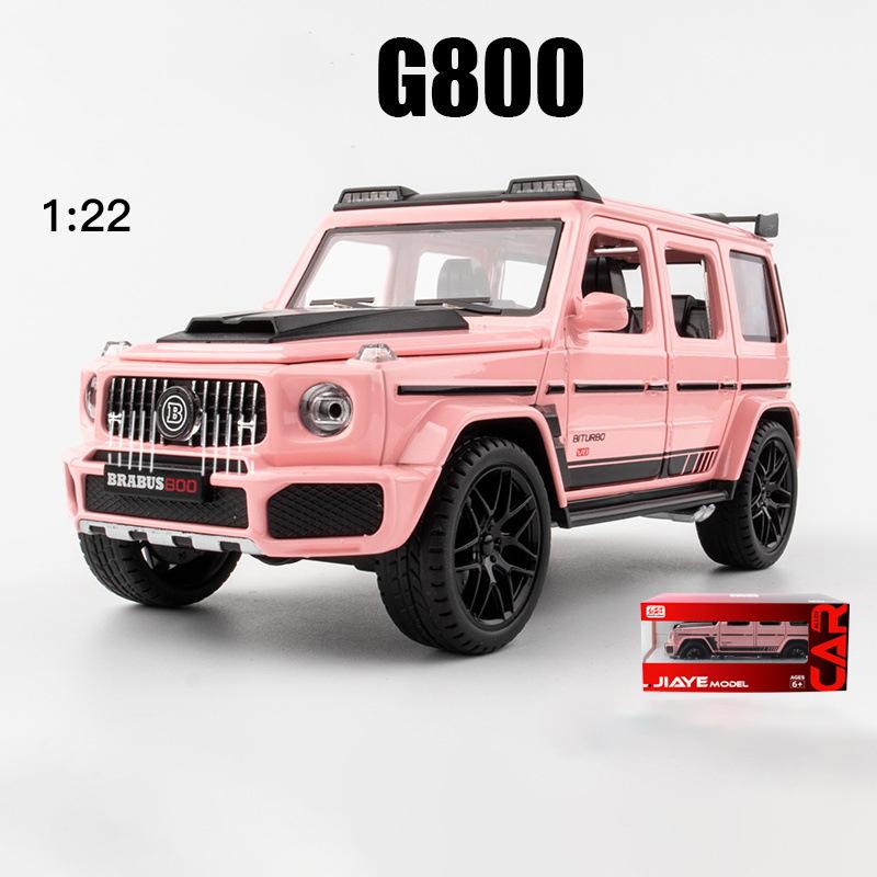 1:Benz G800 litý model auta v měřítku 22, stahovací autíčko se světlem a zvukem pro chlapce, dospělé dárek