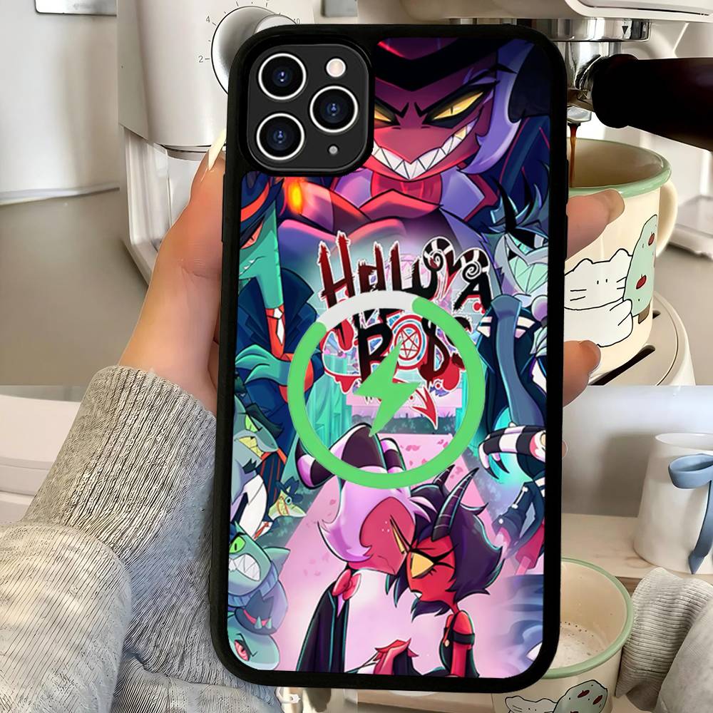 H-Helluva Boss Anime Magnetic Wireless Phone Case For IPhone 17 16 15 14 Plus 13 12 11 Pro Max