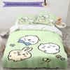 3pcs Usagi Bedding Set Duvet Cover Closure Includes 1 Duvet Cover & 2 Pillowcases, Soft and Comfortable for All Seasons.