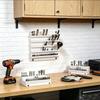 Orange Wall Mounted Drill Bit Holder Multi Size Slots Durable For Home Garage Tool Storage
