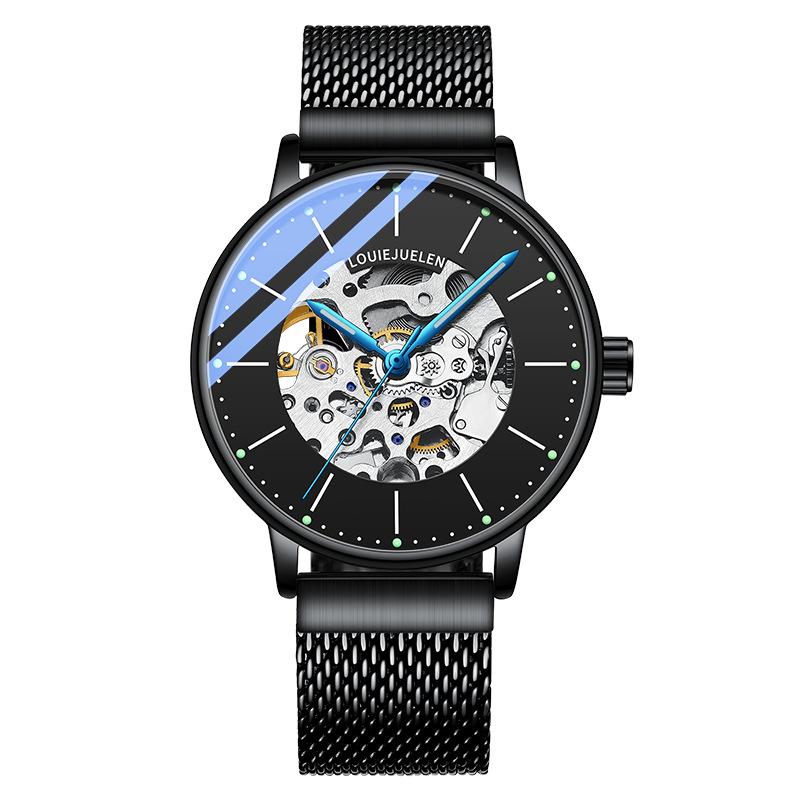 Top Brand Explosions Student Trend Multifunctional Waterproof Men's Hollow Automatic Mechanical Watch Large Dial Watch